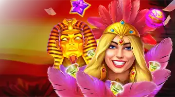 Image featuring an Egyptian pharaoh and a goddess promoting the Адмирал Х Money Shot Tournament with colorful gems and symbols, set against a vibrant sunset backdrop.